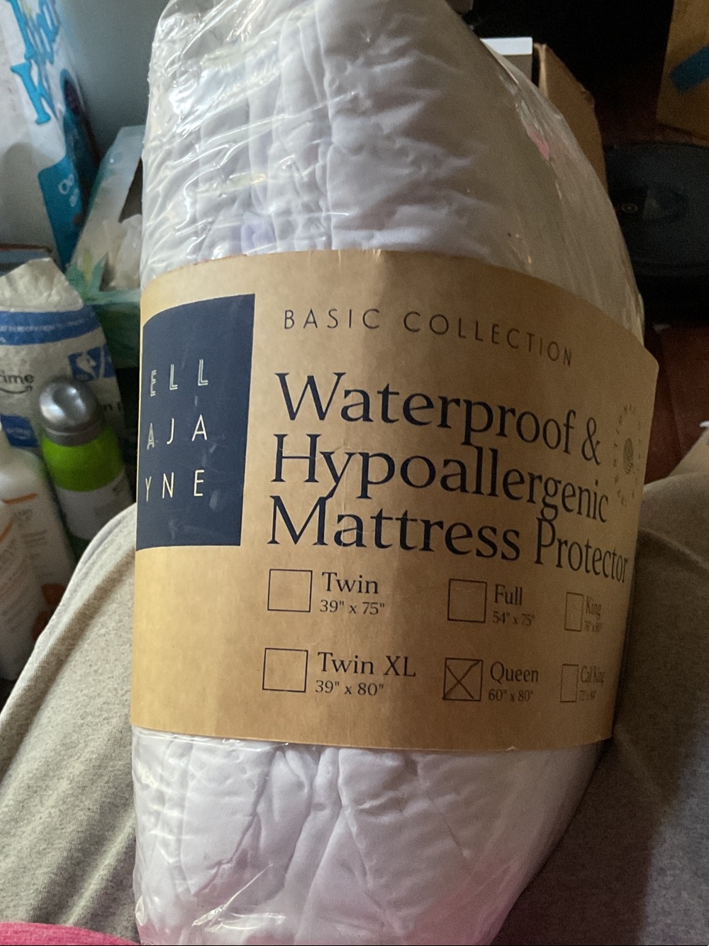 Basic Collection Waterproof Hypoallergenic Mattress Protector - White (Queen)